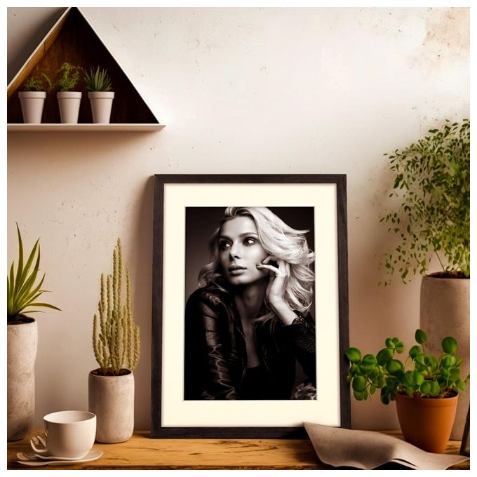 ZEP Malmo Black Cornice Portafoto 9x13cm-13x18cm in Legno con Passepartout