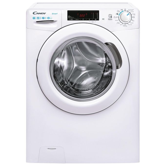Candy Smart CSS129TW3-11 Lavatrice a carica frontale 9 kg classe C 1200 giri 16 programmi Kilo detector controllo di prossimita' 60x52x85 Bianco