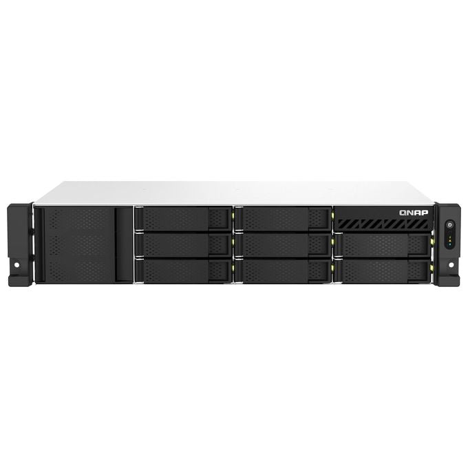 QNAP TS-864EU-RP-8G TS-864eU-Rp Server Nas 8 Alloggiamenti Intel Celeron Quad-Core 8GB DDR4 2x 2.5GbE Alimentazione Ridondante colore Nero