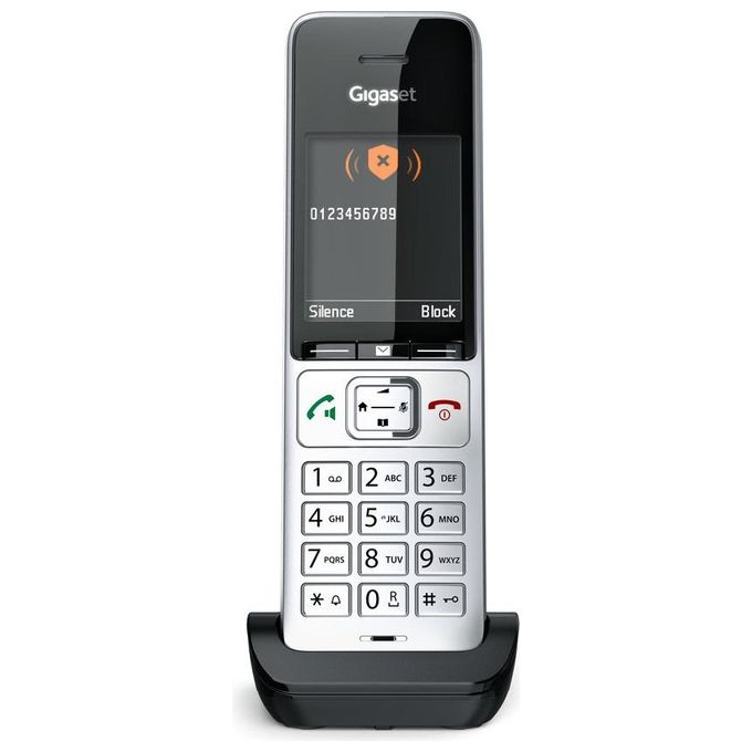 Gigaset S30852-H3061-R101 COMFORT 500HX Telefono Analogico DECT con Display TFT a Colori 2.2'' Vivavoce Identificatore di Chiamata colore Nero Argento