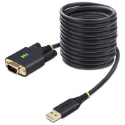 StarTech 1P10FFC-USB-SERIAL Cavo USB a Seriale RS232 3m con Chip FTDI Retention COM Viti e Dadi Intercambiabili LED di Stato colore Nero