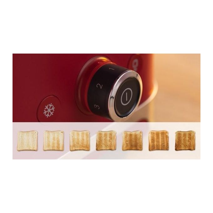 Bosch TAT4M224 Tostapane 2 Fette 950 W Funzioni Scongelamento Riscaldamento High Lift colore Rosso