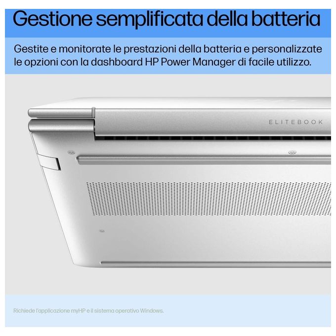 HP A37RVET EliteBook 630 G11 Notebook Intel Core Ultra 5 125U 13.3'' 16GB RAM DDR5 512GB SSD NVMe Windows 11 Pro colore Argento