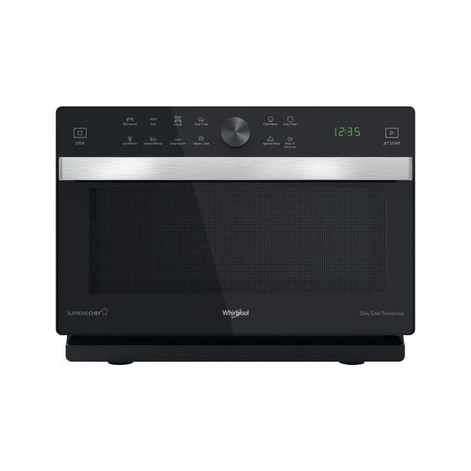 Whirlpool MWP 337 SB Forno a Microonde con Grill Capacita' 33 Litri Potenza 1000 W Funzione DualCrisp DualSteam Jet Start ChefMenu Display LED Nero