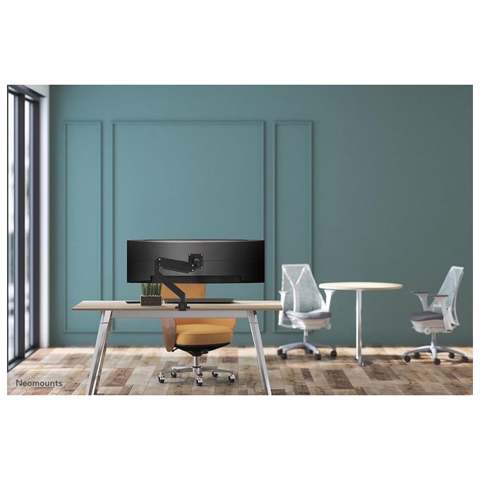 Neomounts NM-D775BLACKPLUS Braccio per Monitor 10-49'' con Molla a Gas Regolabile in Altezza e Rotazione 360° colore Nero