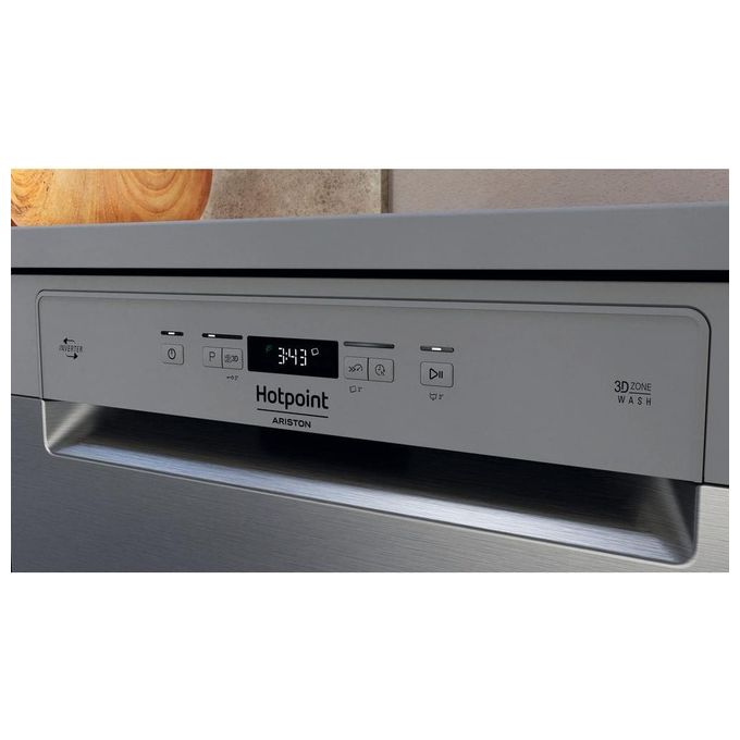 Hotpoint HFC 3C41 CW X Lavastoviglie Libera Installazione 14 coperti Classe C 41 dB Active Dry Aquastop (85x60x59 cm) colore Inox