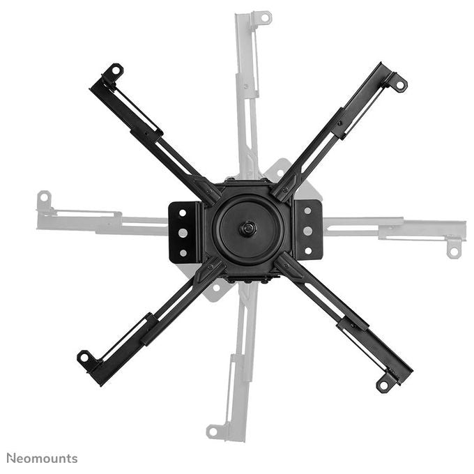 Neomounts W126813331 CL25-550BL1 Supporto da Soffitto per Proiettore Altezza Regolabile 74,5-114,5 cm Carico Massimo 35 Kg con Gestione Cavi Sistema Easy Release colore Nero