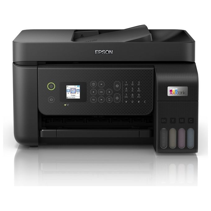 Epson ET-4800 EcoTank Stampante Multifunzione Inkjet A4 Stampa Copia Scansione Fax ADF Wi-Fi Ethernet AirPrint colore Nero