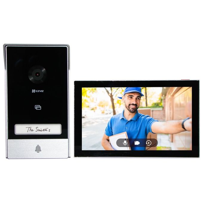 Ezviz HP7 Videocitofono Smart 2K Monitor Touch 7'' Wi-Fi Dual Band Visione Notturna Audio Bidirezionale colore Nero Argento