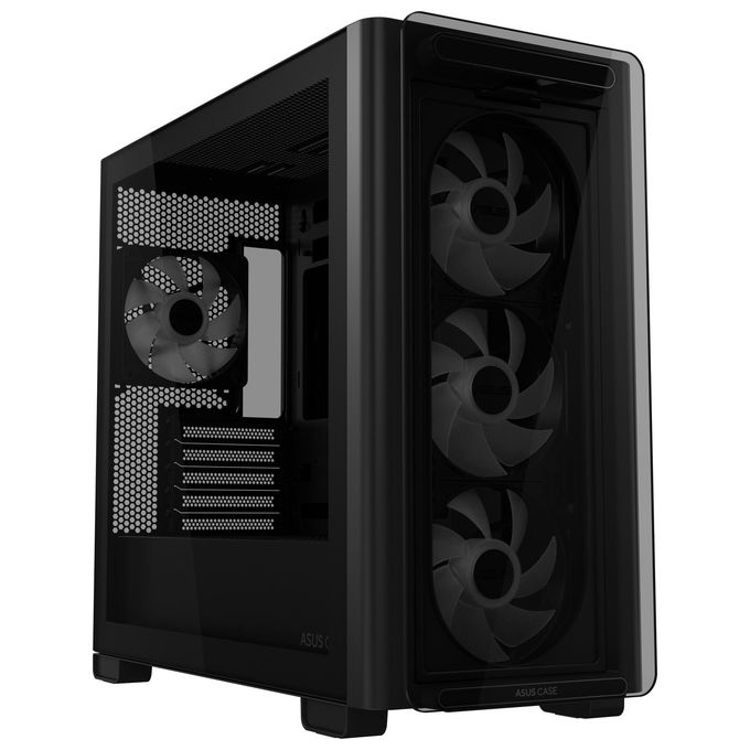 ASUS 90DC00K0-B19010 A23 PLUS TG Case PC Micro Tower con 4 Ventole ARGB Preinstallate e Pannello in Vetro Temperato colore Nero