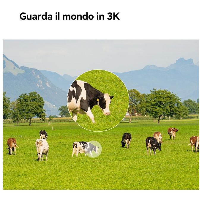 Imou IPC-K7FP-3H0TE-EU Cruiser SC Telecamera IP PTZ 4G 3MP 2K Full Color Wi-Fi 6 IP66 visione notturna 30m sirena 110 dB colore Bianco