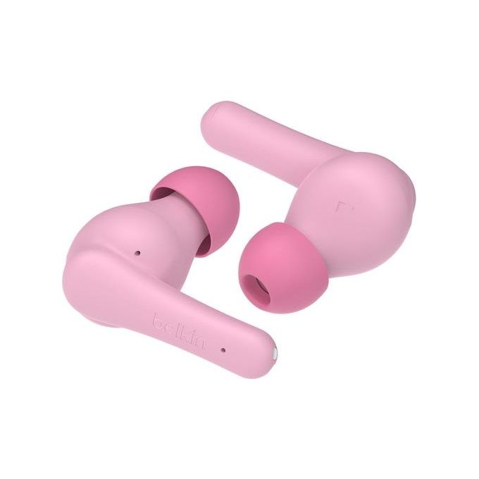 Belkin AUC011BTPK SoundForm Nano 2 Auricolari Bluetooth per Bambini con Microfono Volume Sicuro 85 dB IPX5 Autonomia 28 Ore Colore Rosa