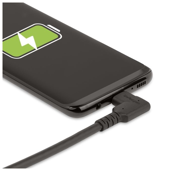 Startech.com Cavo Usb-c Angolare Robusto da 1mt Cavo di Trasferimento Dati Usb Type-c ad Angolo Retto