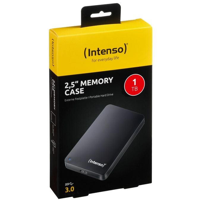 Intenso 6021560 Memory Case Disco Rigido Esterno 2.5'' 1TB USB 3.0 5400 rpm 85 MB-s colore Nero