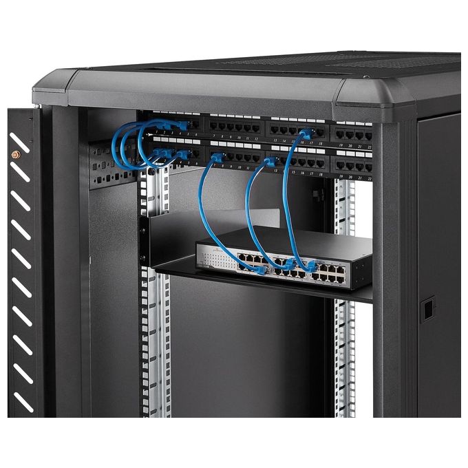 StarTech Ripiano universale standard per armadio server a rack di colore nero