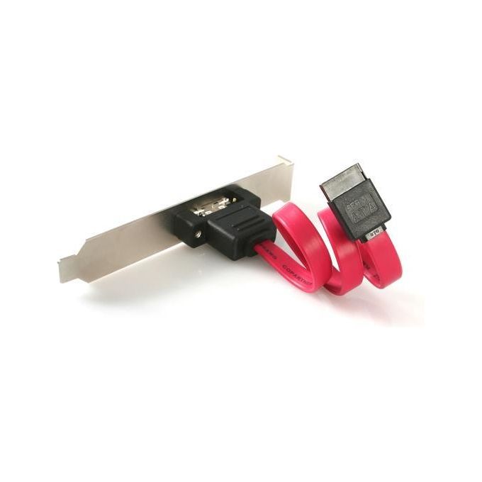 StarTech.com ESATAPLATE1 Adattatore su Staffa 1 Porta SATA a eSATA 0.3 m 6 Gbit-s colore Nero