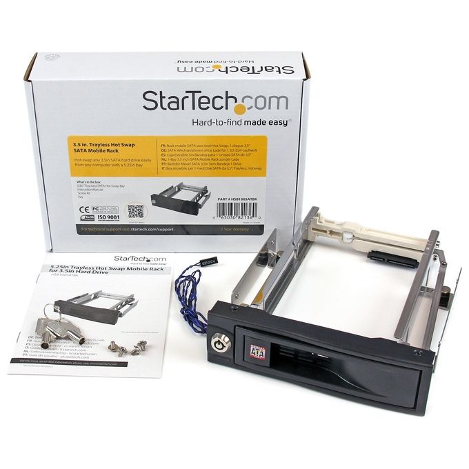 StarTech Rack portatile trayless funzione hot-swap da 5,25 per dischi rigidi da 3,5