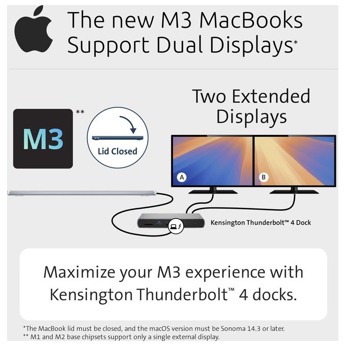 Kensington K34110EU SD5760T Docking station Thunderbolt 4 con Power Delivery fino a 96 W 13 porte 2 HDMI 40 Gbit-s colore Nero