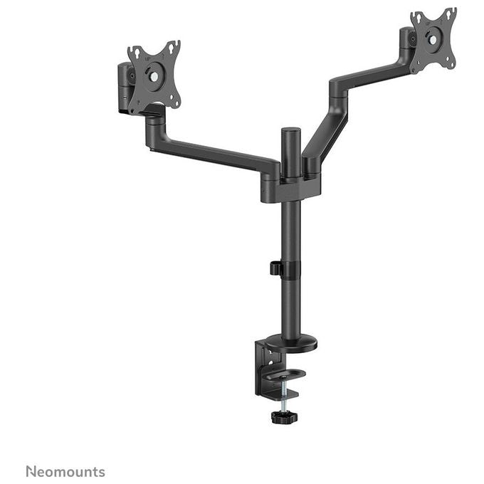 Neomounts W128434745 DS60-425BL2 Braccio per Monitor da Scrivania 2 Schermi Fino a 27'' 8 Kg Regolabile Altezza Profondita' Rotazione 360° colore Nero