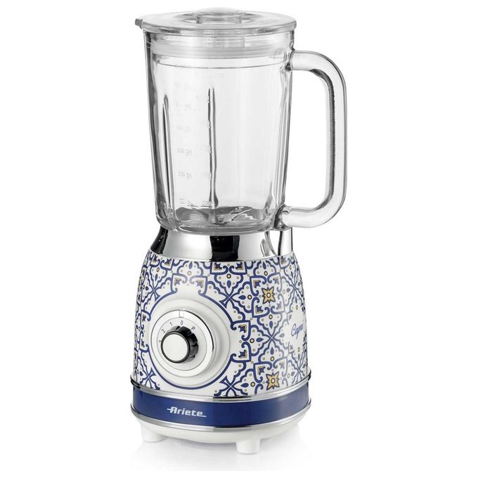 Ariete 00C05830CAR0 Capri Frullatore da tavolo 1,5 L 4 Lame Acciaio Inox 4 Velocita' Pulse 1000 W colore Bianco Azzurro
