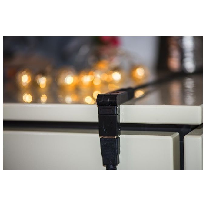 Link adattatore hdmi femmina - hdmi femmina con connettore ruotabile 360°