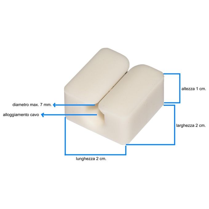 Link KIT_ 4 Pezzi Supporti per Gestione Cavi Bianco