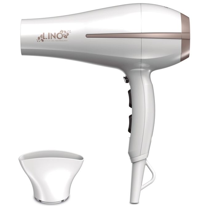 GA.MA GH0820 Bora Lino Asciugacapelli 2200 W Tecnologia Ceramica Ion 2 Velocita' 3 Temperature Getto Aria Fredda Concentratore Incluso colore Bianco