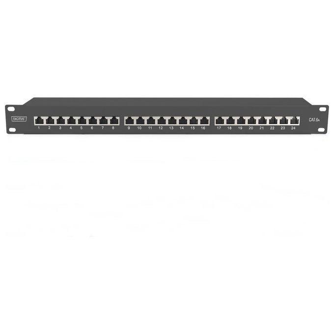Digitus Pannello Patch 19'' Categoria 6a Schermato 24 Porte 8 Poli Rj45 Nero