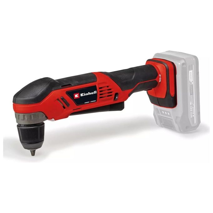 Einhell 4514290 Power X Change Trapano Avvitatore Angolare a Batteria 18 V 45 Nm Mandrino 10 mm LED Senza Batteria colore Nero Rosso
