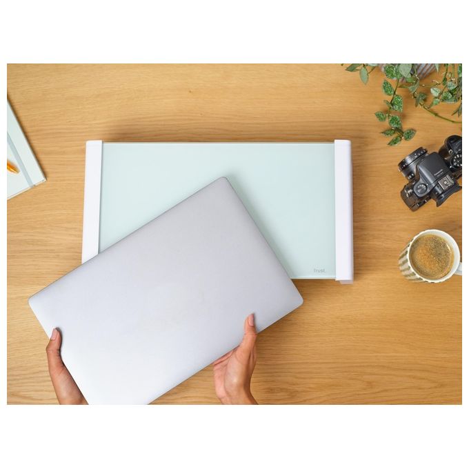 Trust Supporto Monitor da Scrivania Monta Bianco