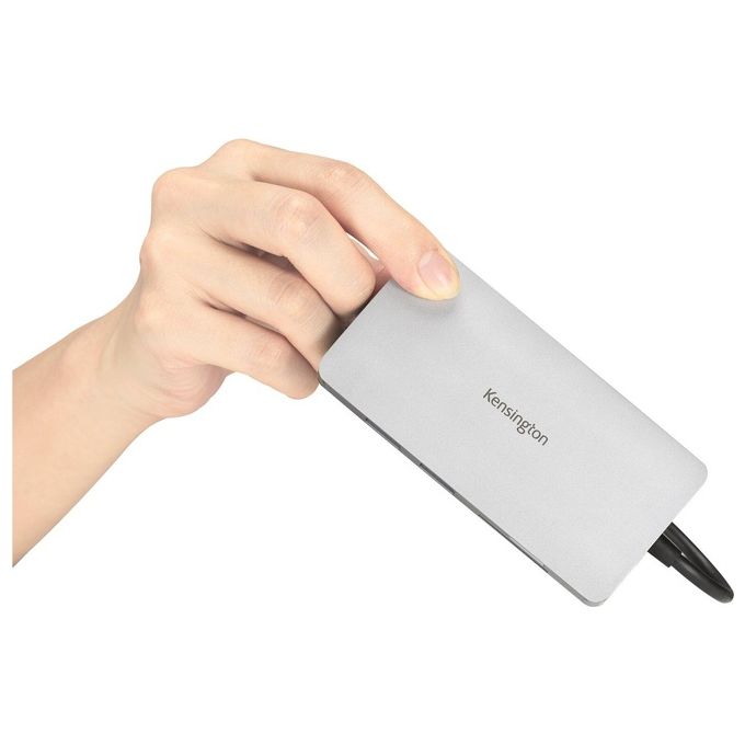 Kensington K33820WW UH1400P Hub USB-C 8 in 1 Portatile 4K 60Hz Power Delivery 85W Ethernet SD microSD colore Nero