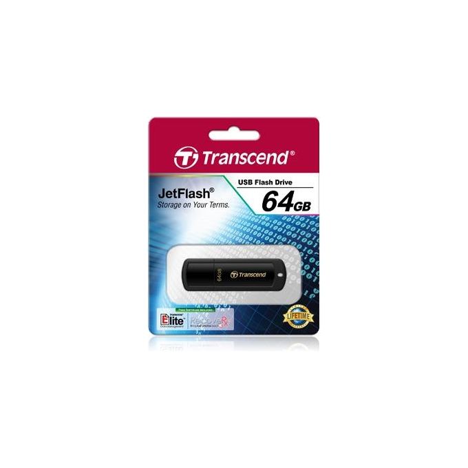 Transcend Flash Memory Jetflash 350 64gb usb Drive usb2 Black