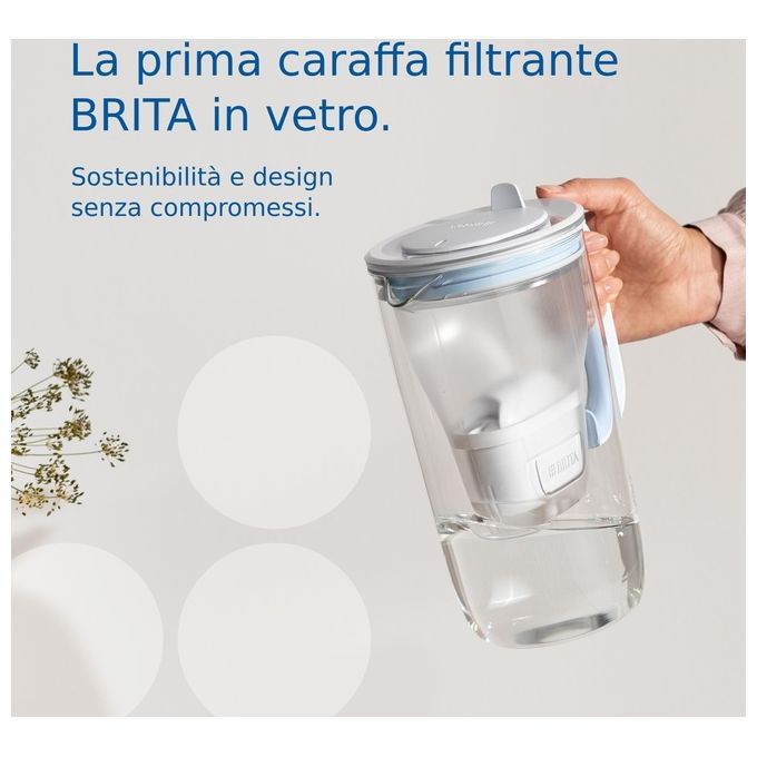 Brita Caraffa filtrante in Vetro Blu 2.5 Litri