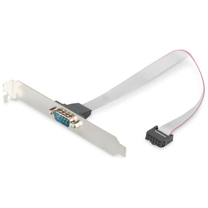 Digitus Cavo Con Staffa Metallica Interno-esterno Porta Seriale Rs232 9 Poli Maschio-idc 10 Pin (ak 575 0.25m)