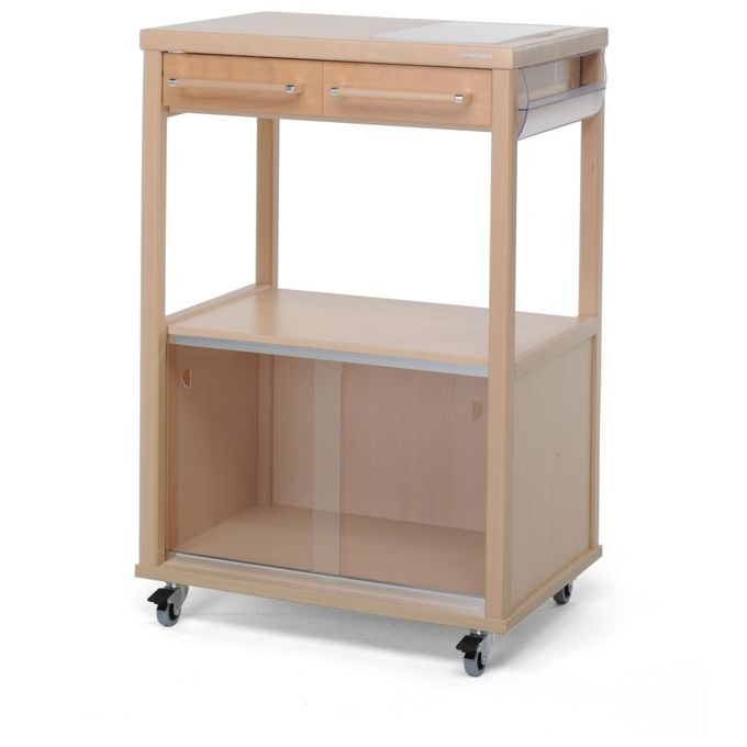 Foppapedretti Benchef Naturale Carrello Porta microonde tagliere