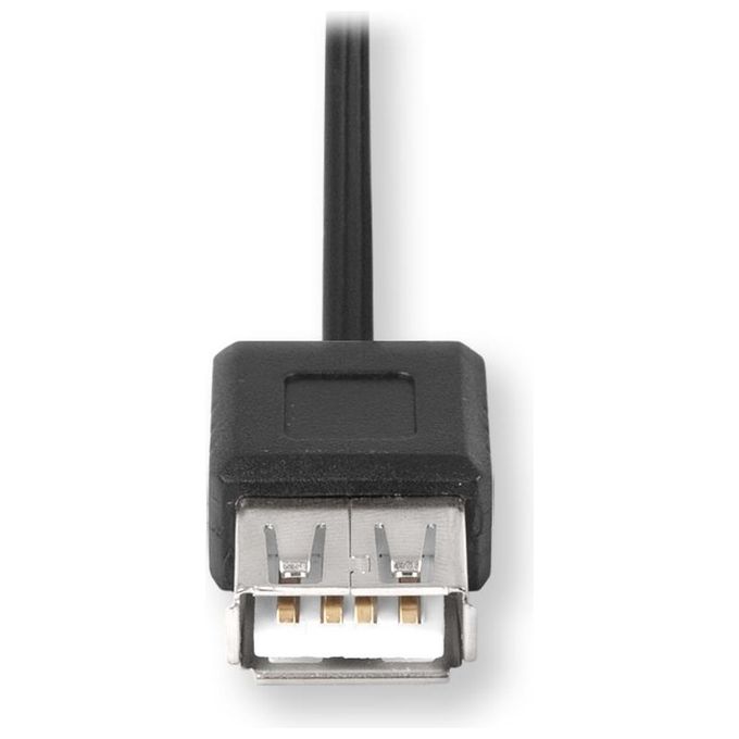 Retrak Cavo Usb con Adattatore Intercambiabile Retrattile 1mt Nero