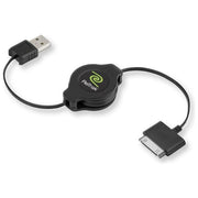 Retrak Cavo iPod e iPhone Usb 2.0 Syn-charge Retrattile Nero