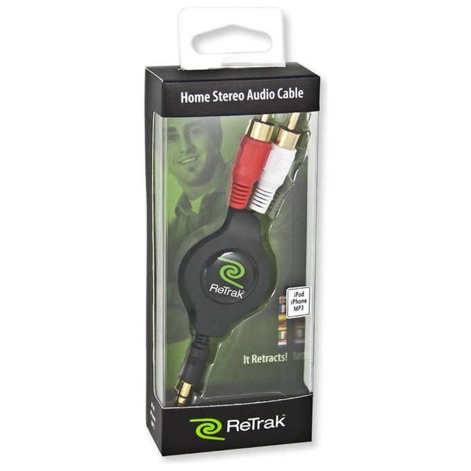 Retrak Cavo da 3,5mm a Rca Retrattile