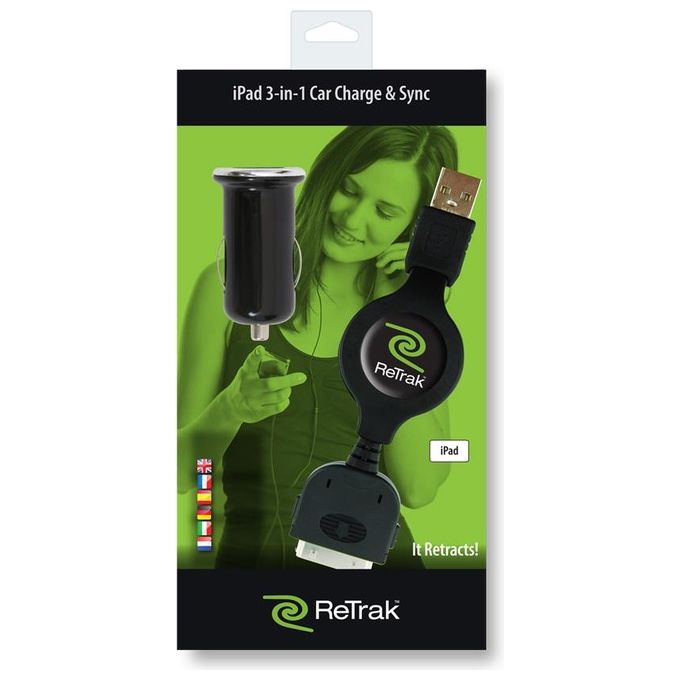 Retrak Caricatore iPad Iphone da Auto Retrattile