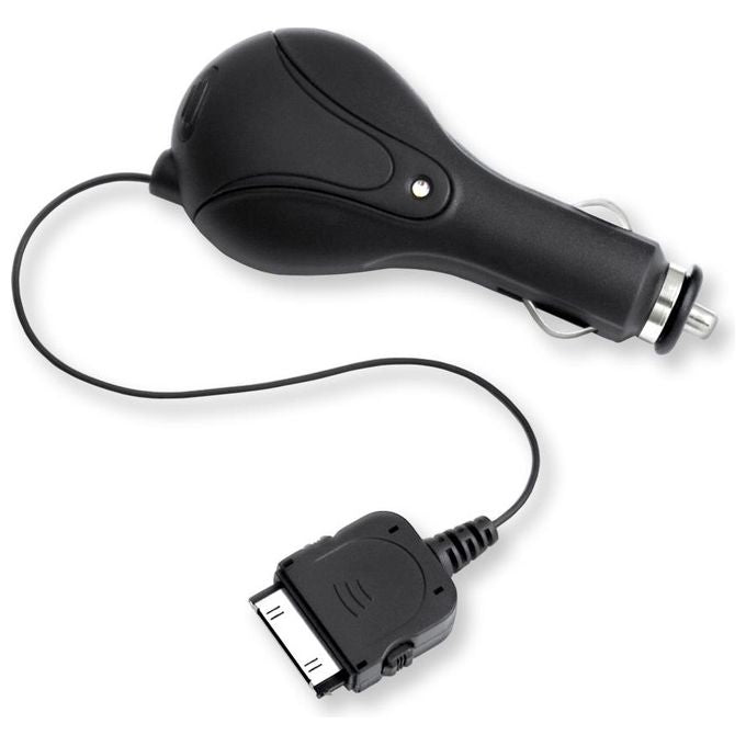 Retrak Caricatore iPad Iphone da Auto Retrattile Nero
