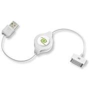 Retrak Cavo iPod e iPhone Usb 2.0 Retrattile Syn-charge Bianco