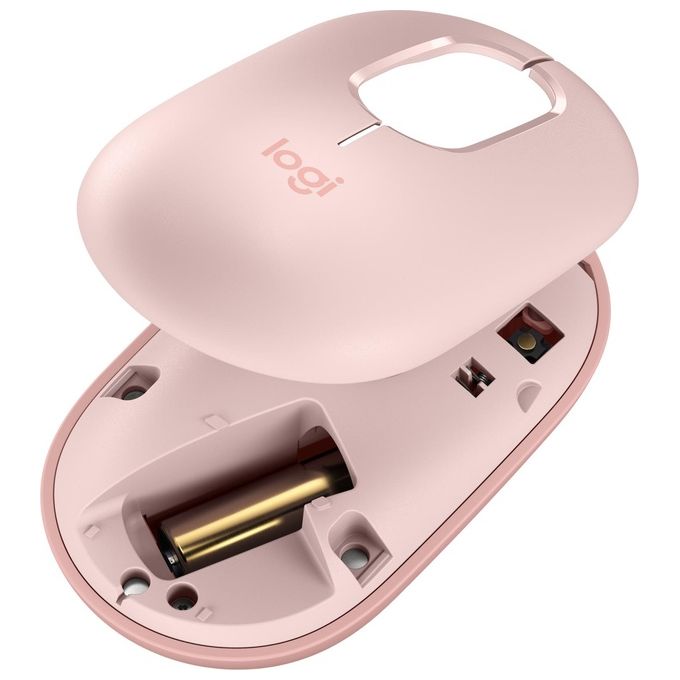 Logitech 910-007413 POP Mouse Universale Ambidestro Ottico 4000 DPI Bluetooth Clic Silenzioso 10 m colore Rosa