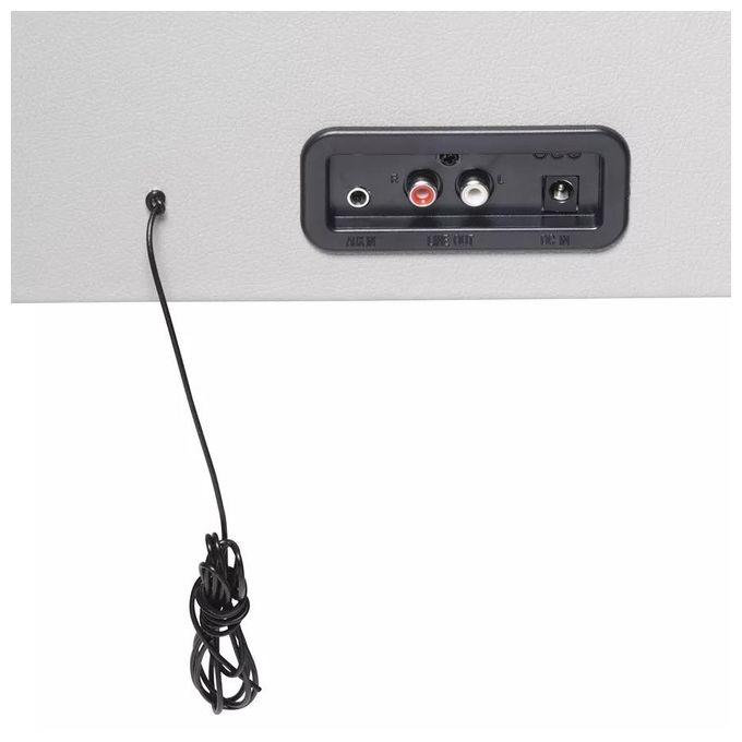 Denver VPR-250 Giradischi Retro con Radio FM Bluetooth USB 33 1-3 45 78 rpm Altoparlanti Integrati Legno colore Nero Grigio
