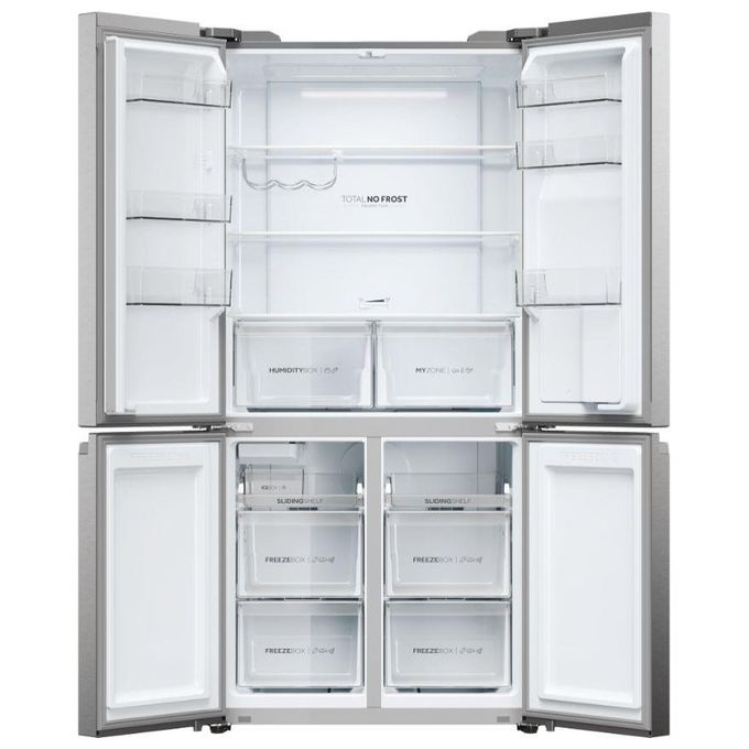 Haier HCR5919EHMP Cube 90 Serie 5 Frigorifero Americano Side by Side 525 L 190 cm Classe E 38 dB Total No Frost colore Inox