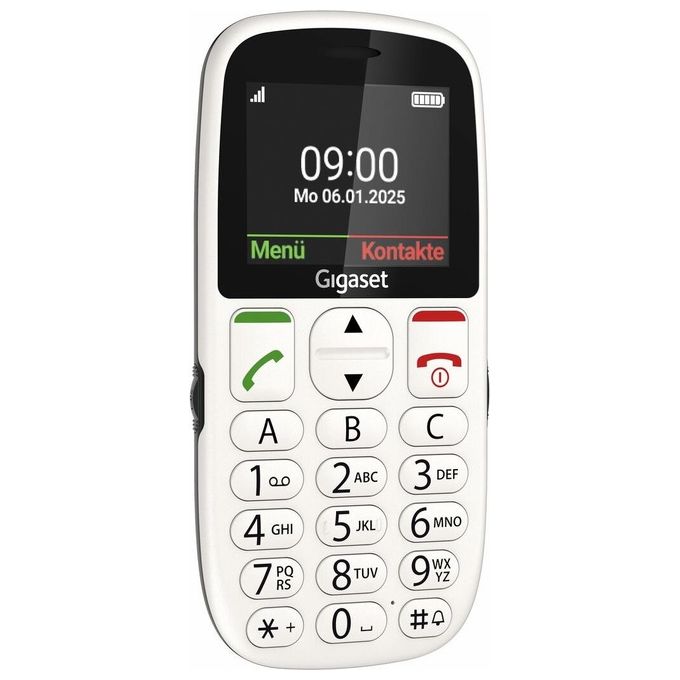 Gigaset S30853-H1230-R103 GL395 Telefono per Anziani 2.2'' Tasto SOS Bluetooth IP44 800 mAh colore Bianco