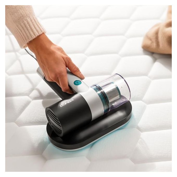 Cecotec CONGA ROCKSTAR 3000 MATTRESS Aspirapolvere Battimaterasso Senza Sacco 300W 10 kPa Filtro HEPA Luce UV-C 33 dB colore Nero