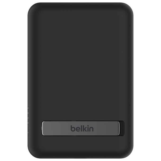Belkin BPD004 Boost Charge Power Bank Magnetica 5000 mAh con Supporto Integrato e Ricarica Pass-Through USB-C 10 W colore Nero