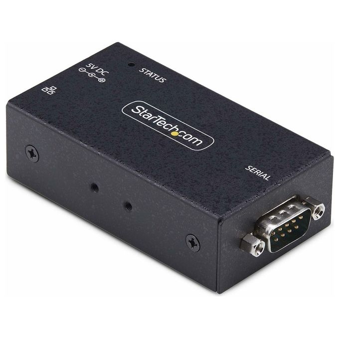 StarTech I13-SERIAL-ETHERNET Adattatore da Seriale a Ethernet 1 Porta RJ45 10-100 Mbps DB9 Metallo Montaggio Parete Guida DIN colore Nero