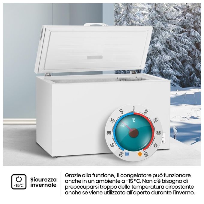 Hisense FT546D4AWLYE Congelatore a Pozzetto 420 L 85 cm Classe E 40 dB Inverter colore Bianco