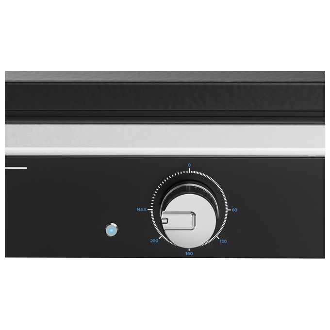 Campingaz 2198523 Plancha Electric 1 XD Barbecue Elettrico Portatile Piastra in Ghisa Smaltata 2100 W con Termostato Regolabile e Vassoio Raccogli Grasso Lavabile in Lavastoviglie colore Nero